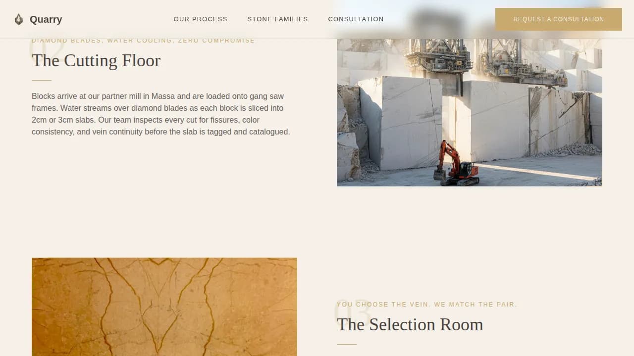 Marble Products & Blog Website Template
