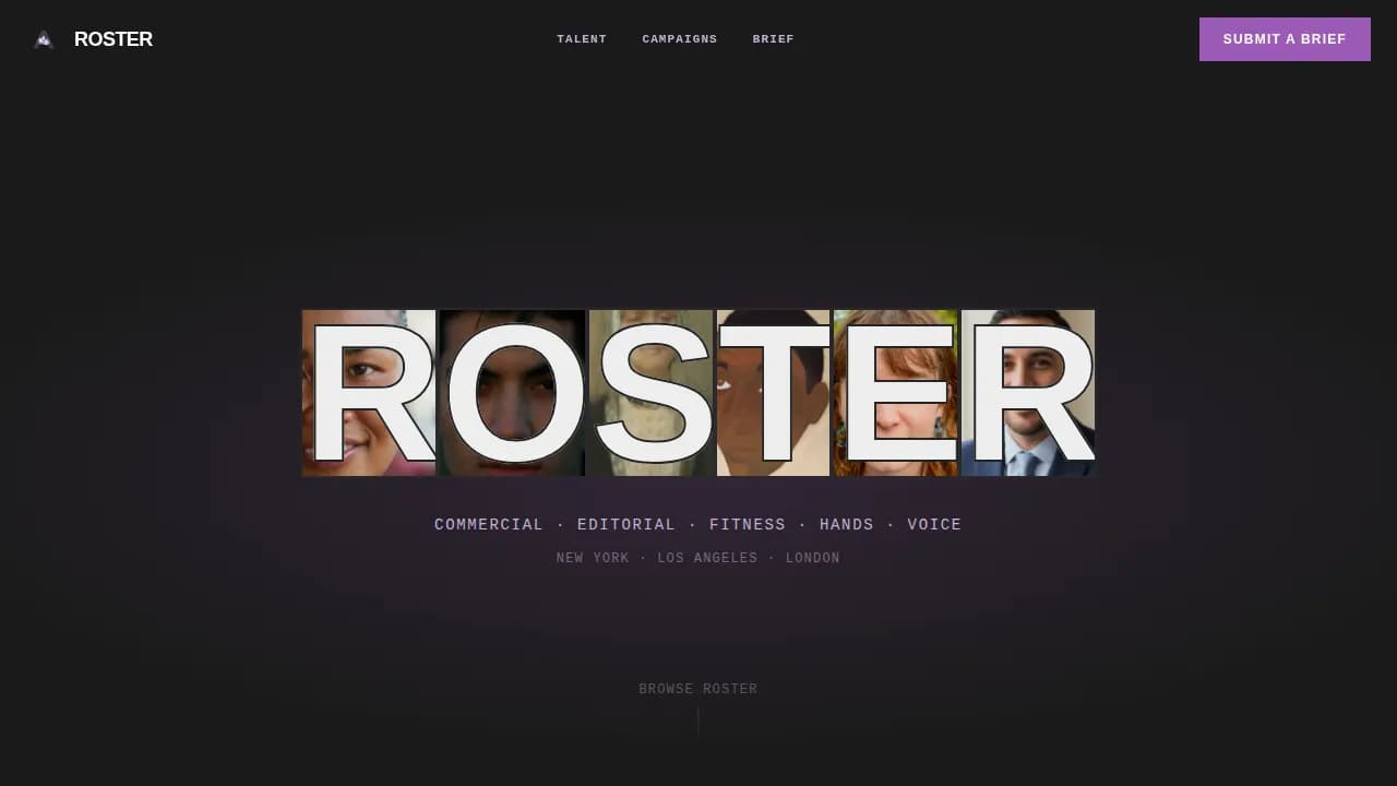 Modeling Agency Booking Website Template