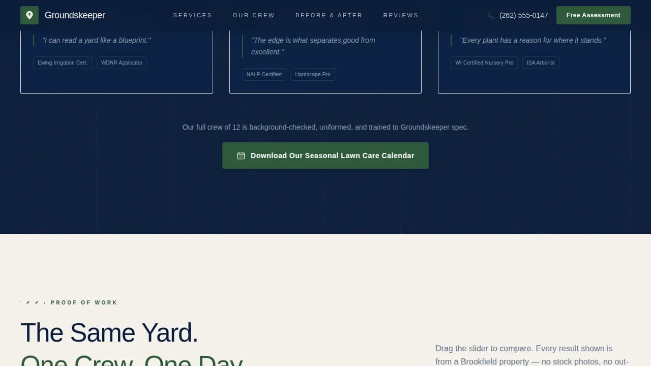 Specialist Landscaper Marketing Professional Website Template