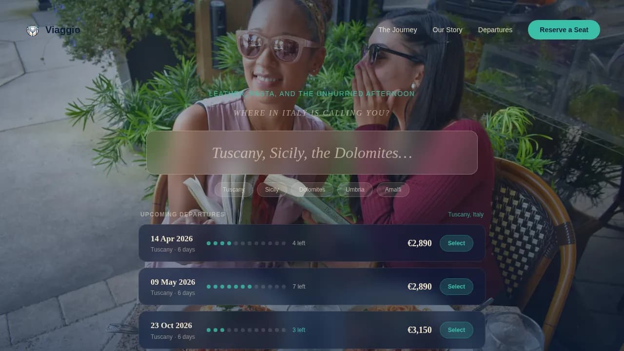 Italy Travel Booking Website Template