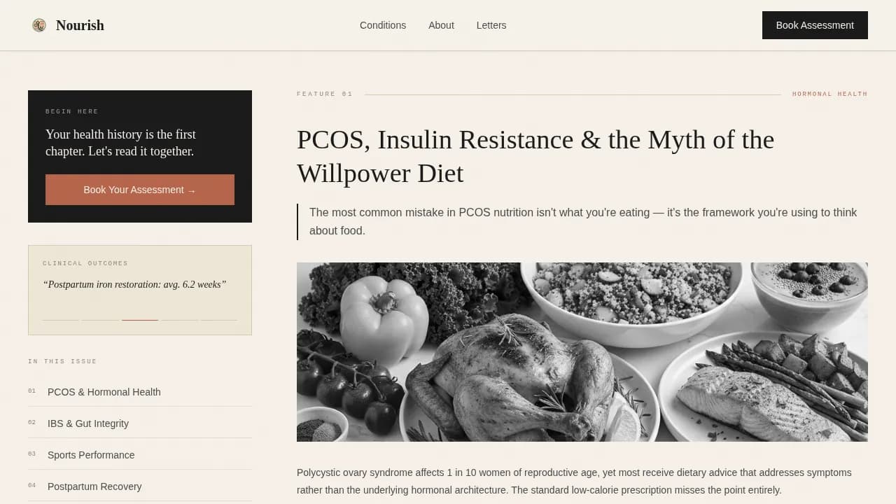 Dietitian Booking Website Template