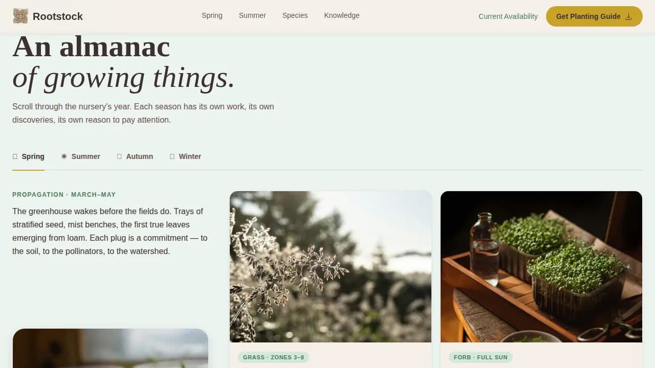 Advanced Nursery & Plant Farm Portfolio & Case Study Website Template