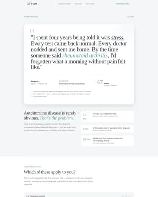 Flare — Innovative Rheumatology Clinic Landing Page Template
