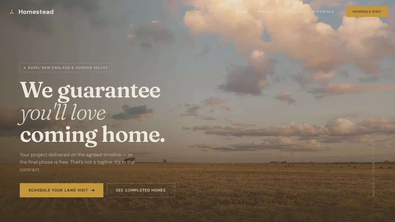 Homestead — Certified Farming Consultant Landing Page Template