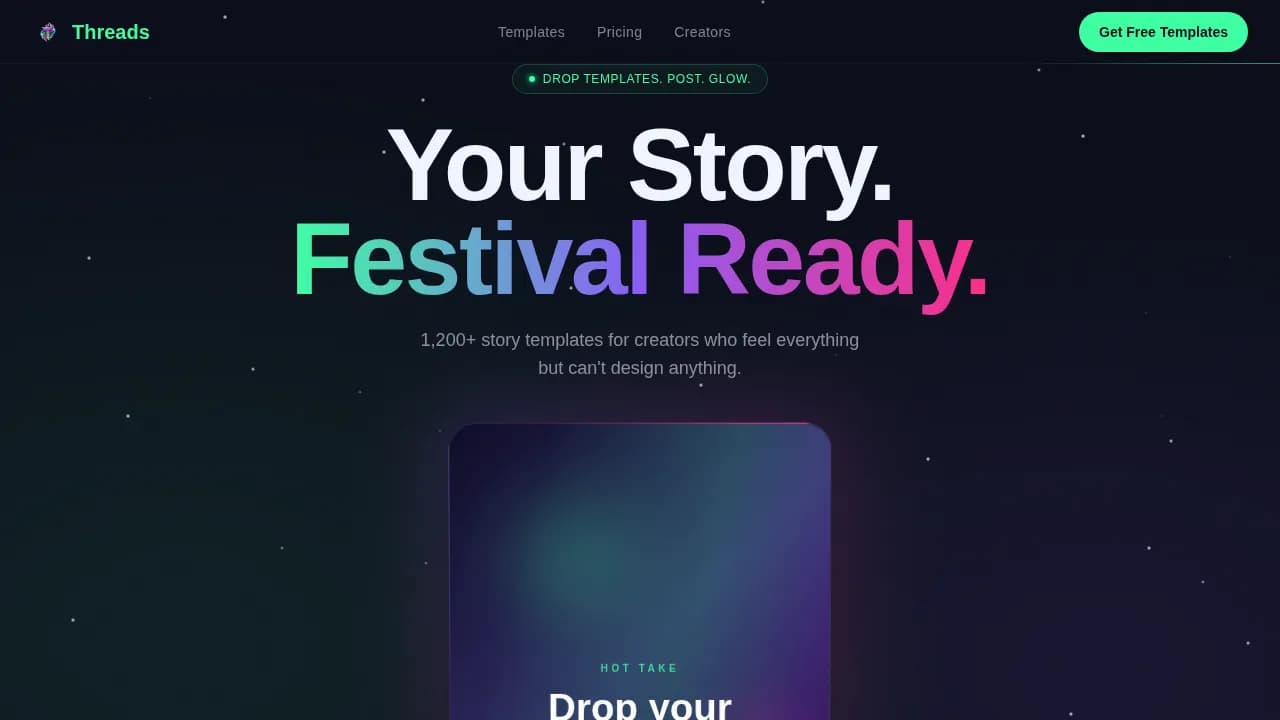 Threads Content Professional Website Template