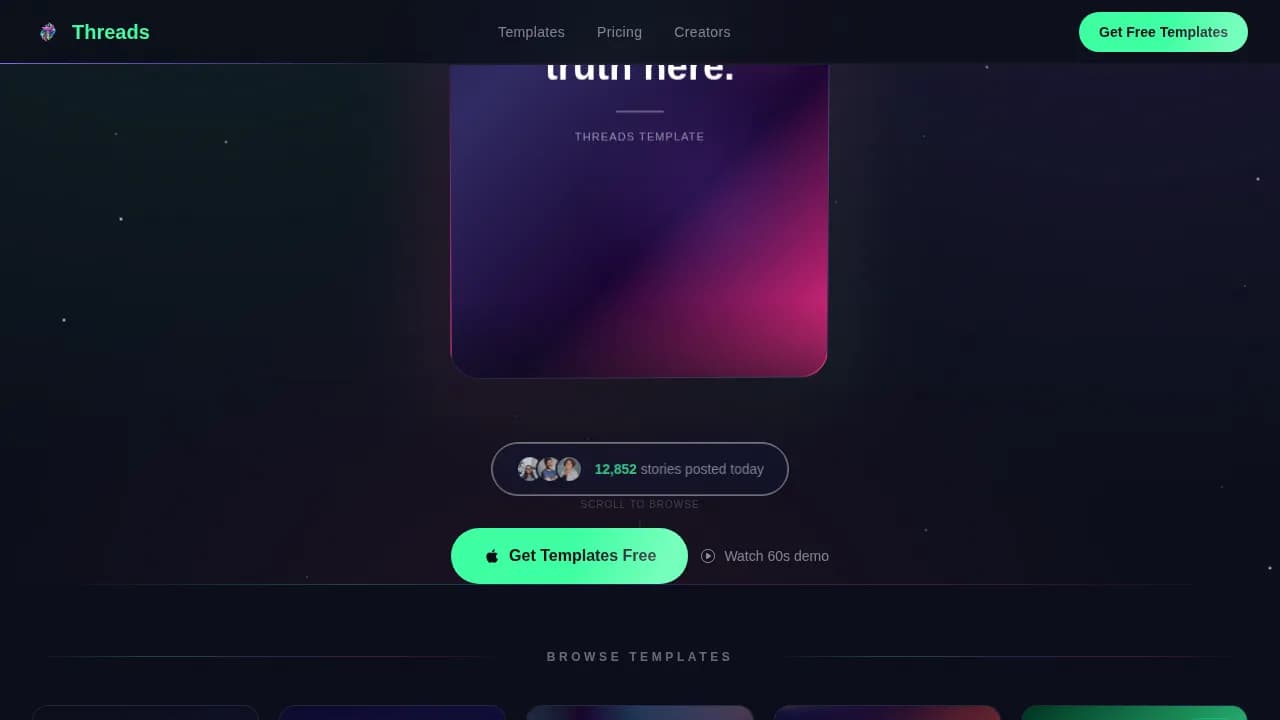 Threads Content Professional Website Template