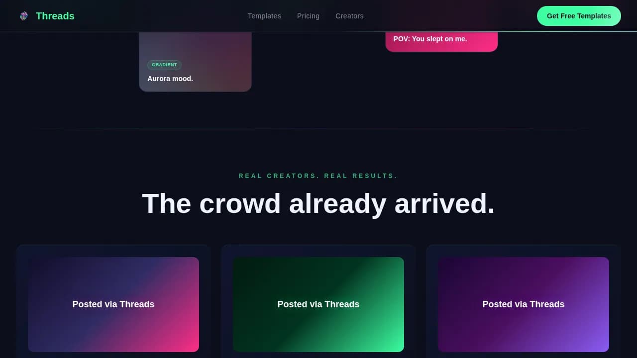 Threads Content Professional Website Template