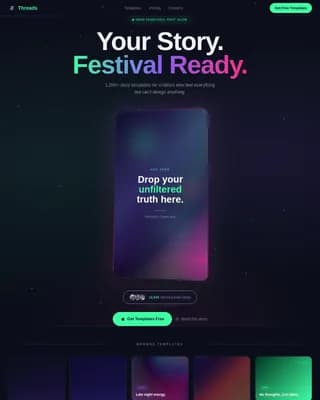 Threads Content Professional Website Template