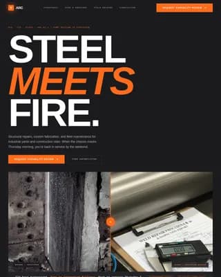 Expert Metal & Steel Fabrication Professional Website Template