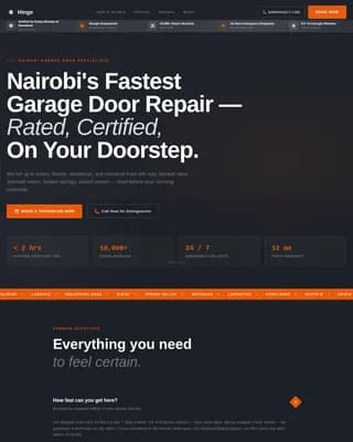 Hinge — Rapid Garage Door Repair Landing Page Template