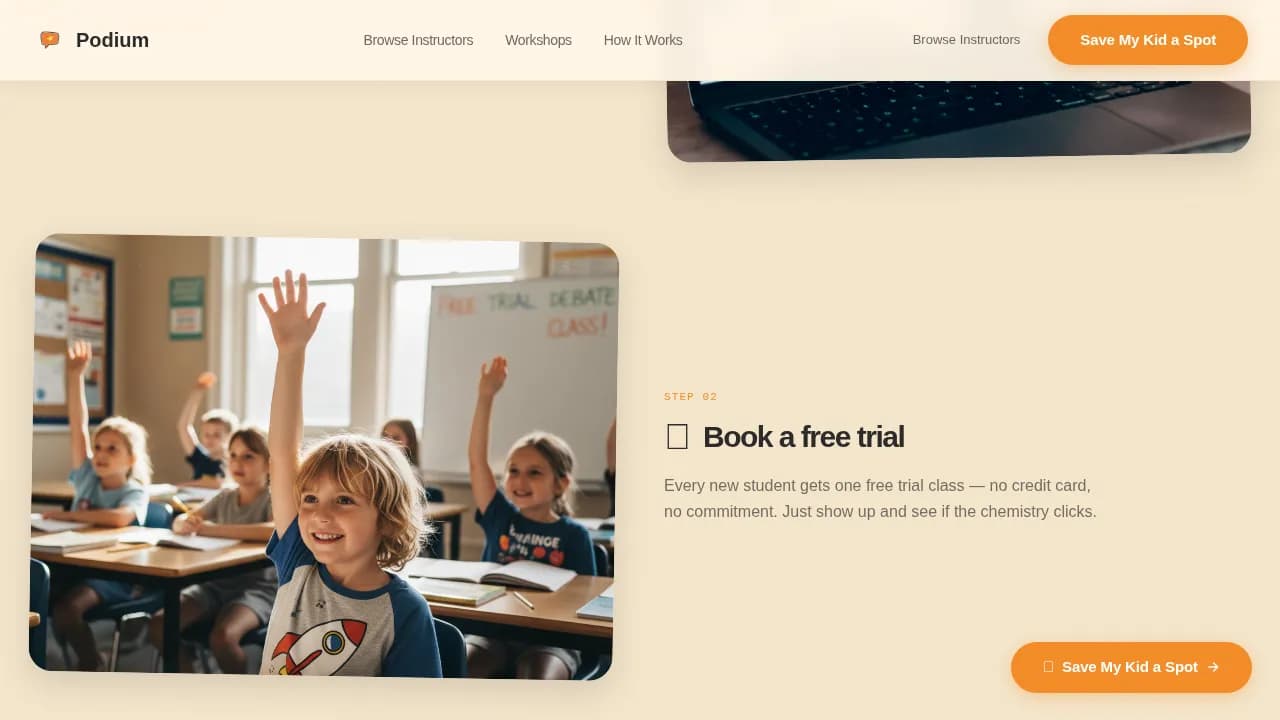 Kids Debate & Public Speaking Directory Website Template