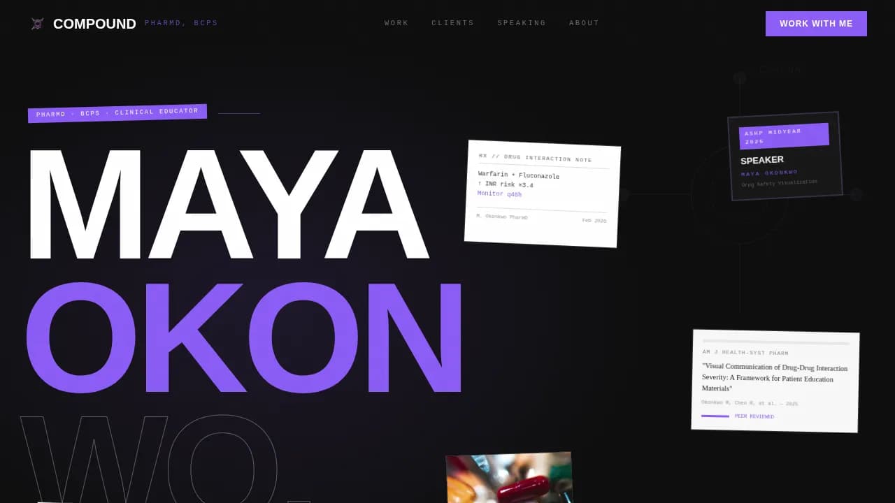 Pharmacist Profile Directory Website Template