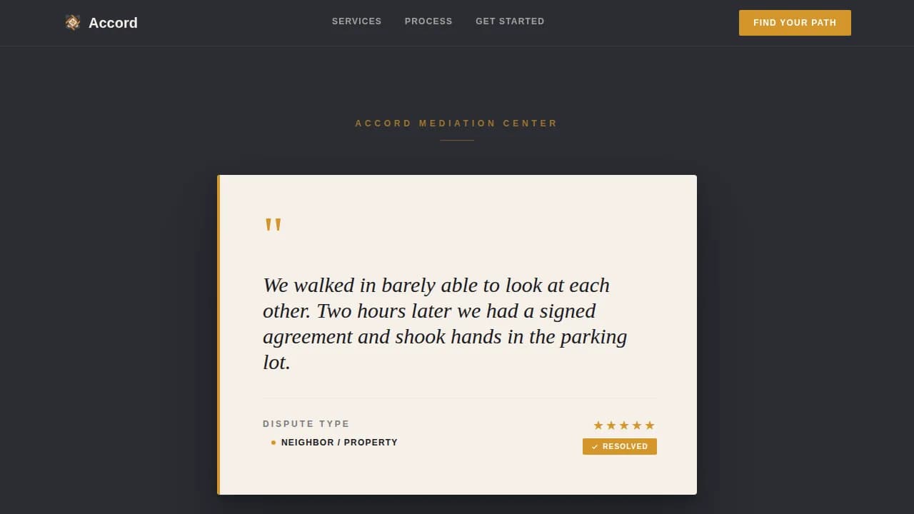 Mediation & Alternative Dispute Booking Website Template