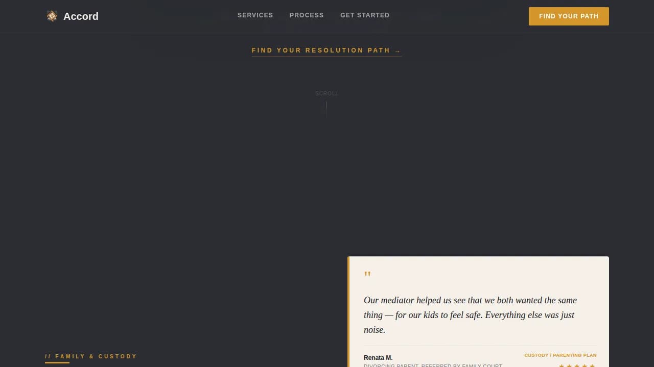 Mediation & Alternative Dispute Booking Website Template