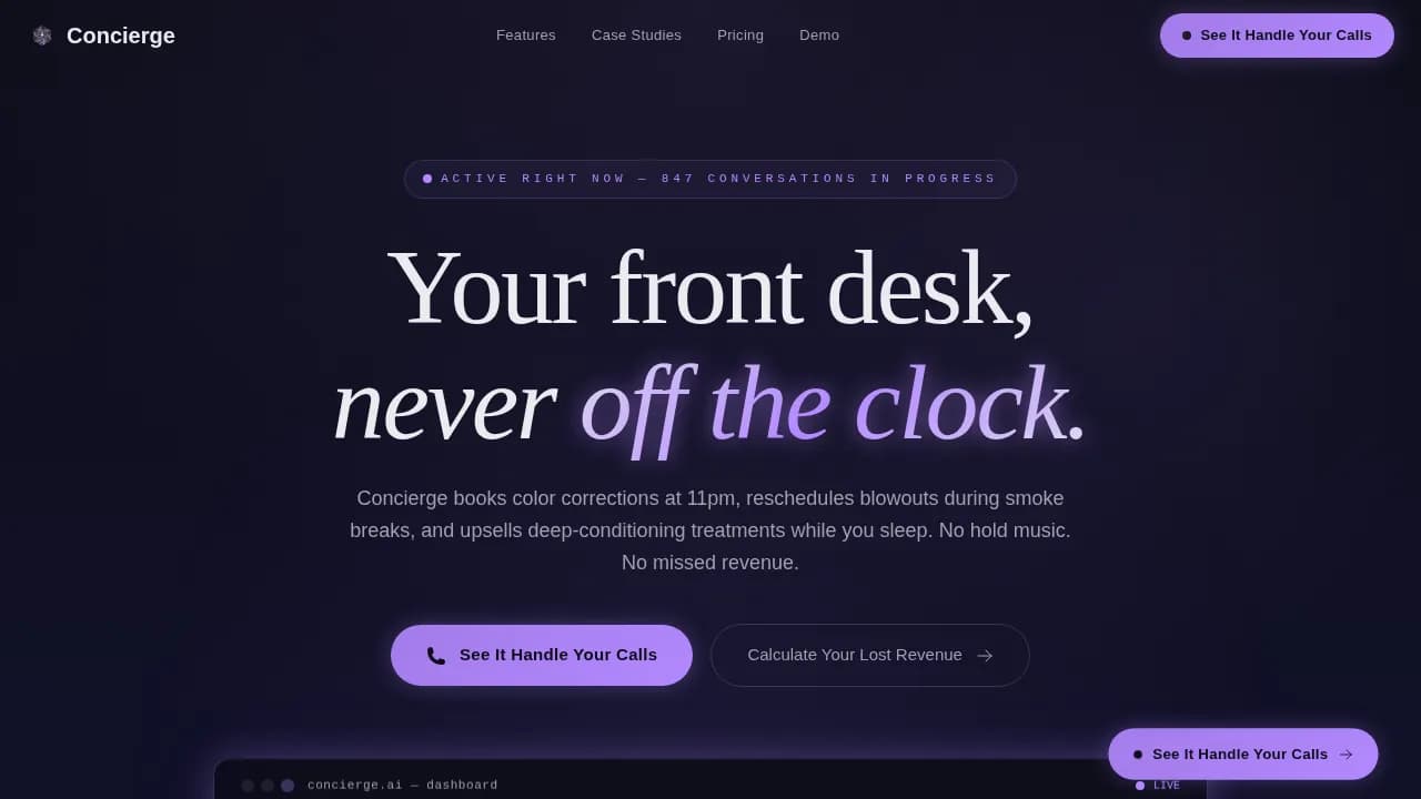 AI for Beauty & Salon Booking Website Template