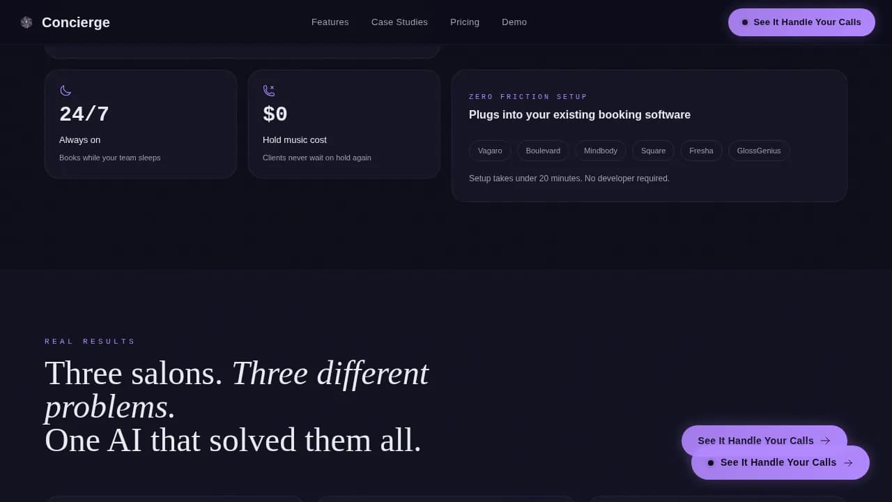 AI for Beauty & Salon Booking Website Template