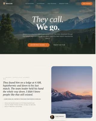 Rescue — Community Emergency Response Landing Page Template