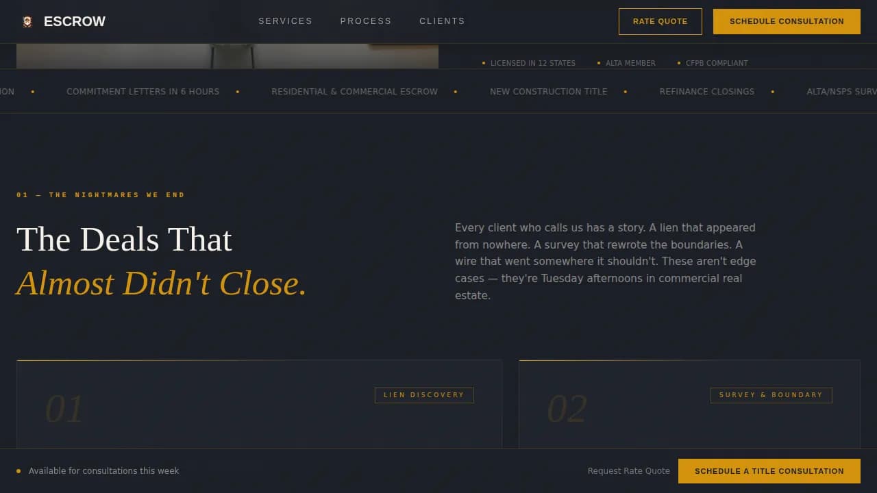 Real Estate & Property Law Booking Website Template