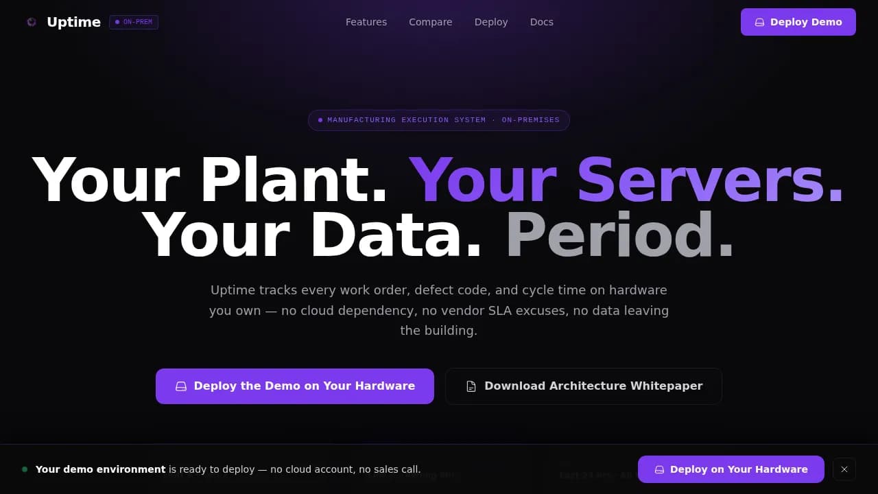 Self-Hosted Enterprise Software Professional Website Template