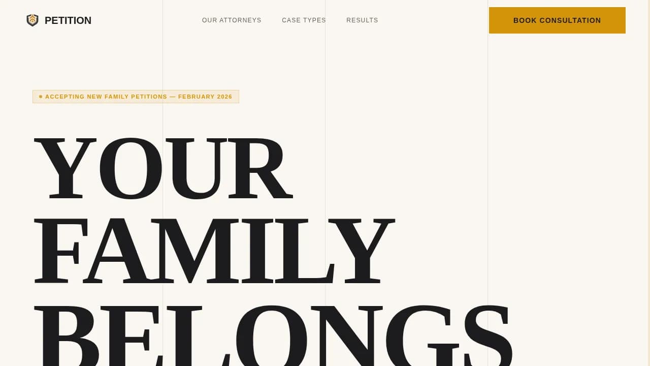 Immigration Law Professional Website Template