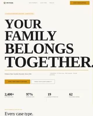 Immigration Law Professional Website Template