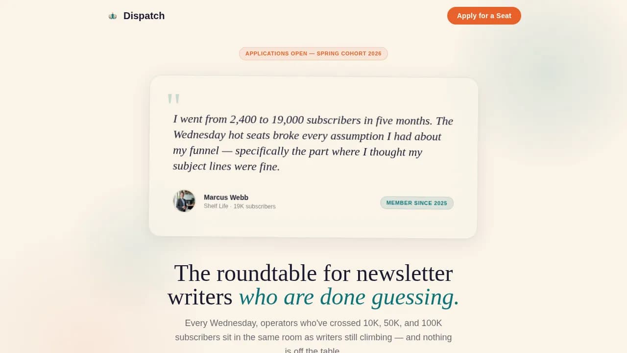 Newsletter Writers Community Reviews Website Template