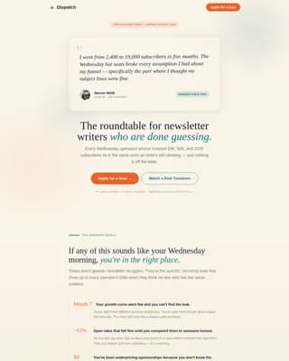 Newsletter Writers Community Reviews Website Template