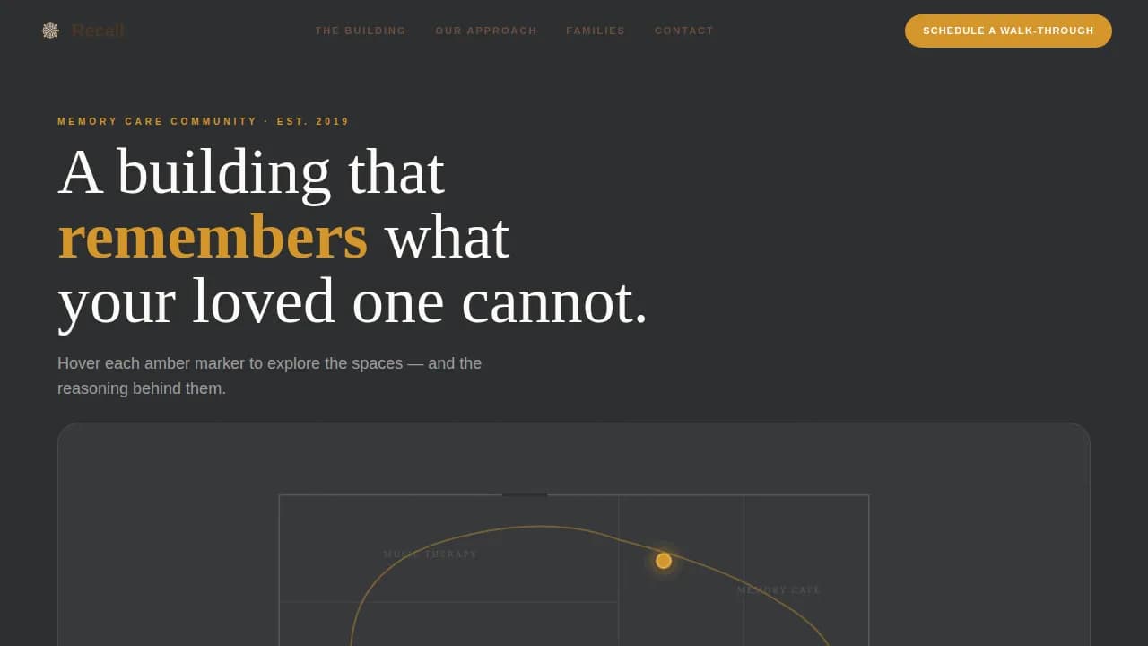 Sanctuary — Expert Memory Care Landing Page Template