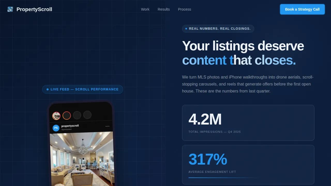 Real Estate Photography & Marketing Booking Website Template
