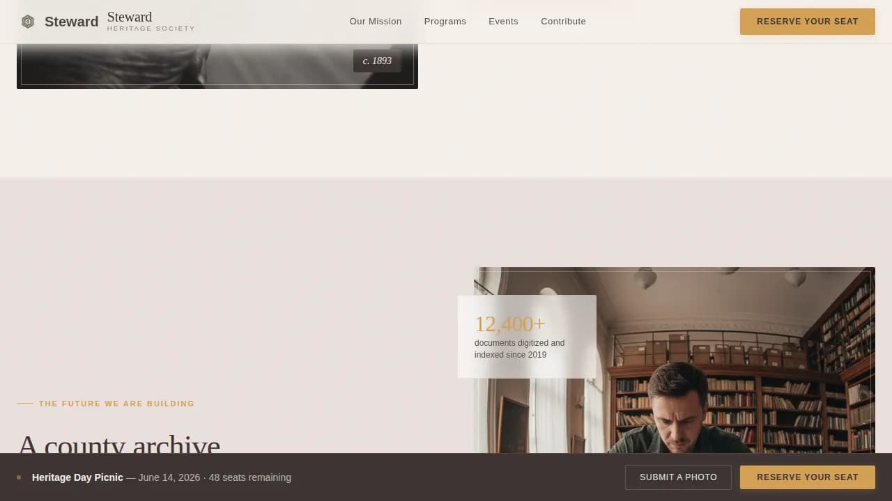 Cultural & Heritage Organization Professional Website Template