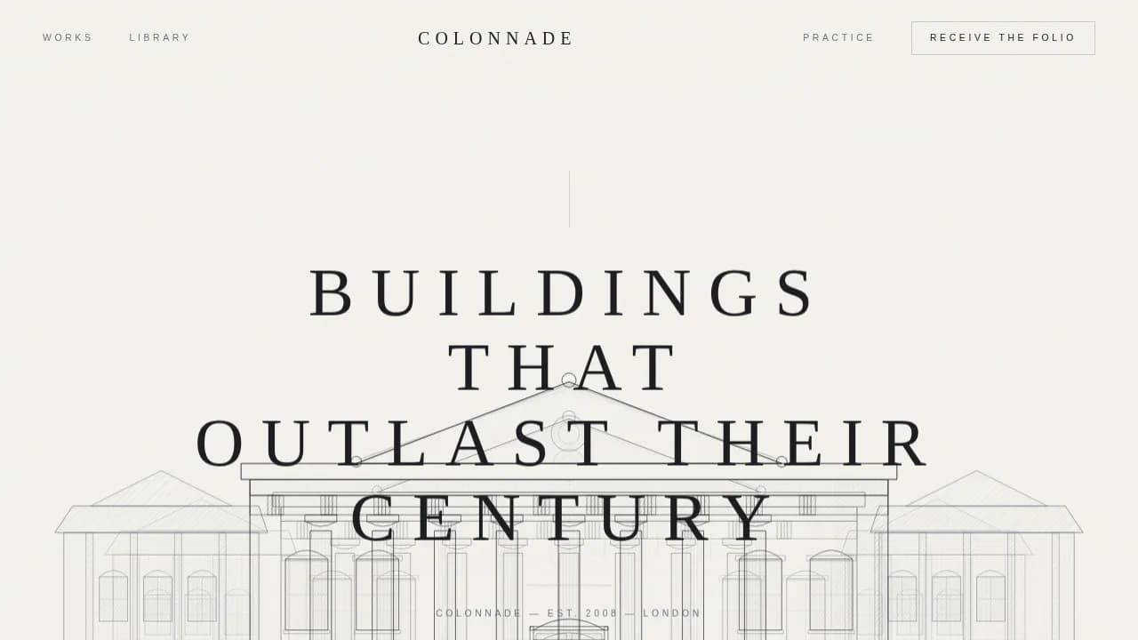 Neo-Classical Architecture Blog Website Template