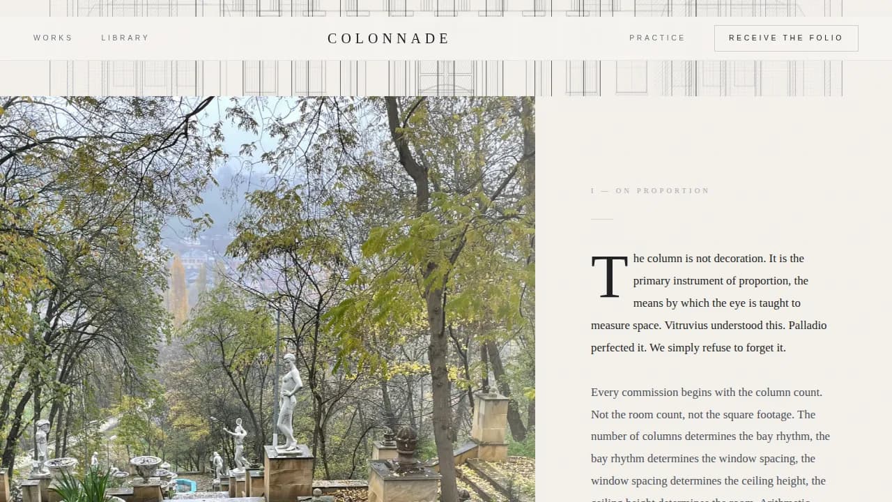 Neo-Classical Architecture Blog Website Template