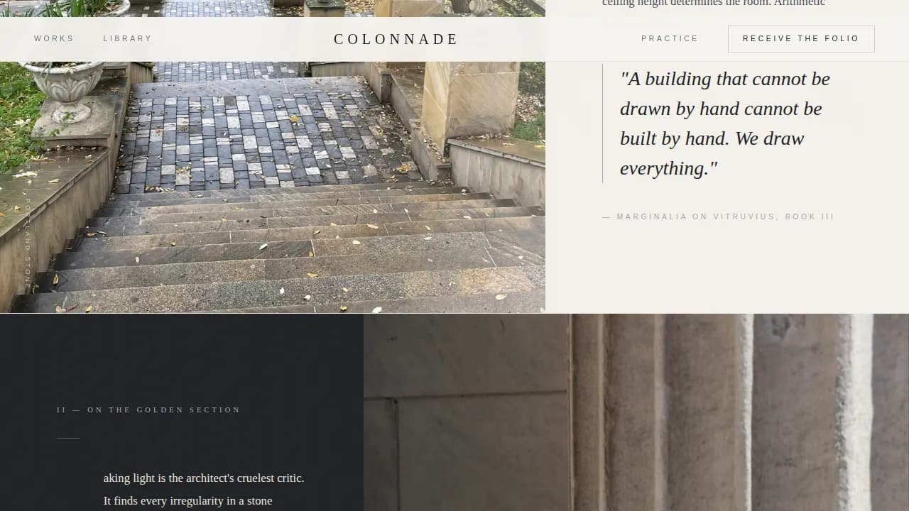 Neo-Classical Architecture Blog Website Template