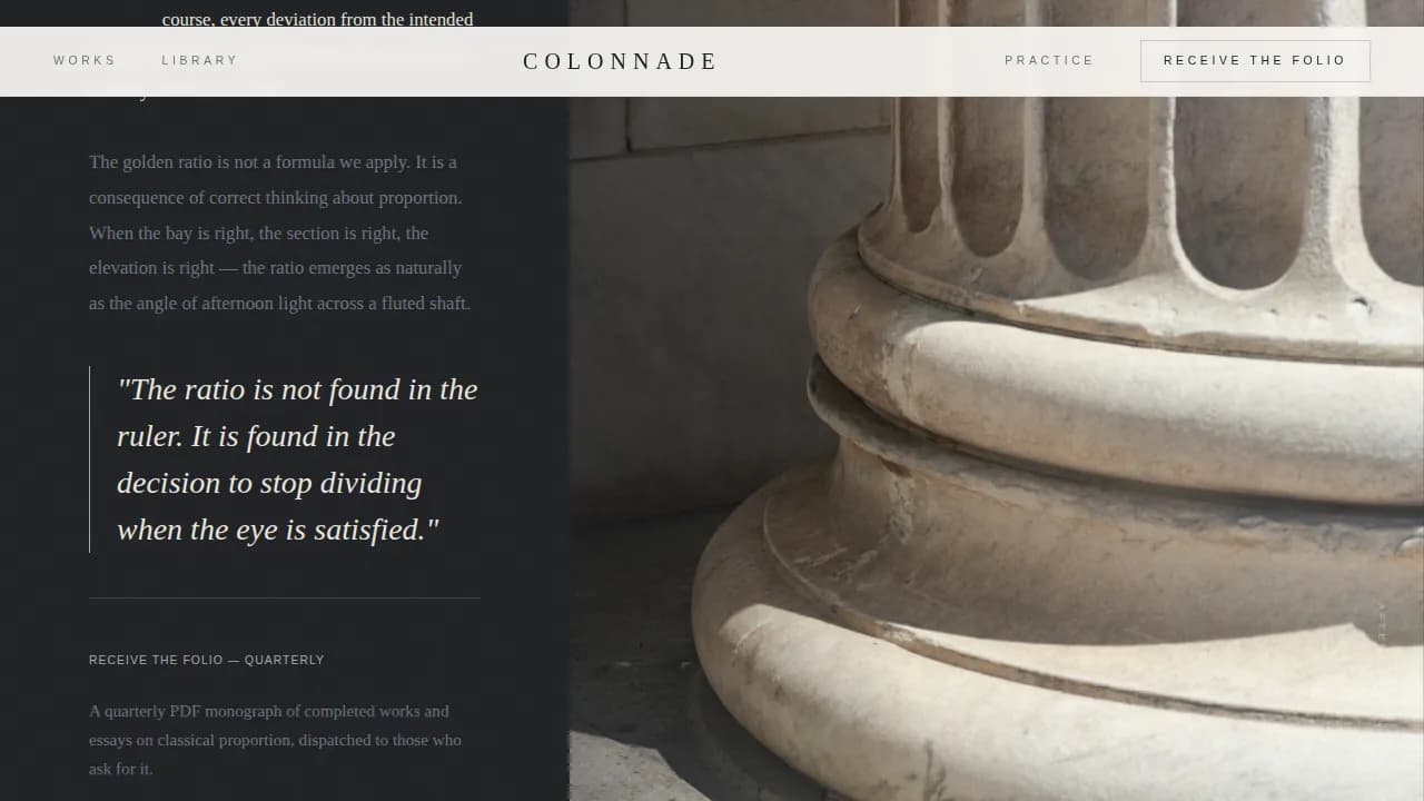 Neo-Classical Architecture Blog Website Template