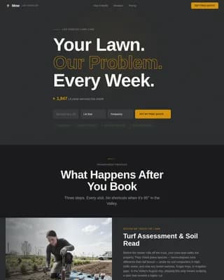 Green — Expert Lawn Maintenance Landing Page Template