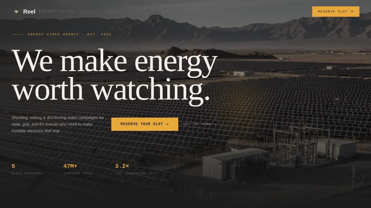 Energy Marketing & Agency Pre-Launch Website Template