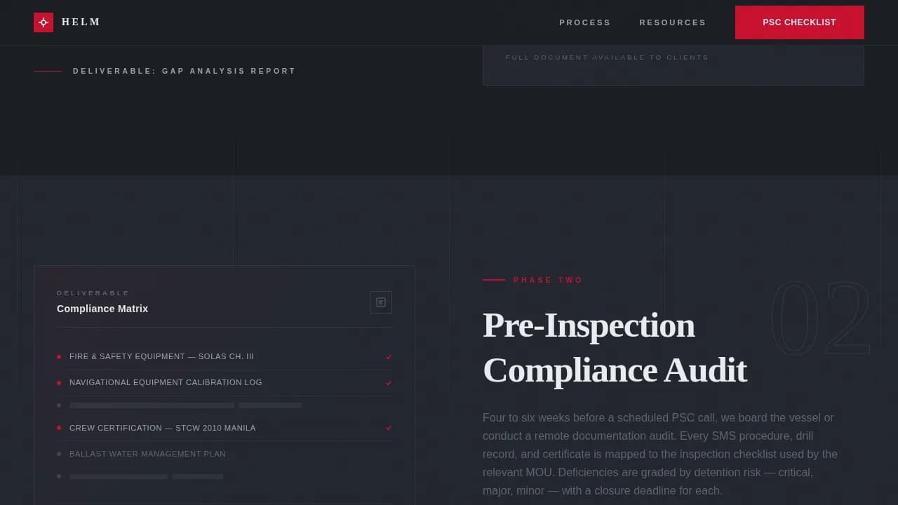 Helm — Maritime Safety Landing Page Template