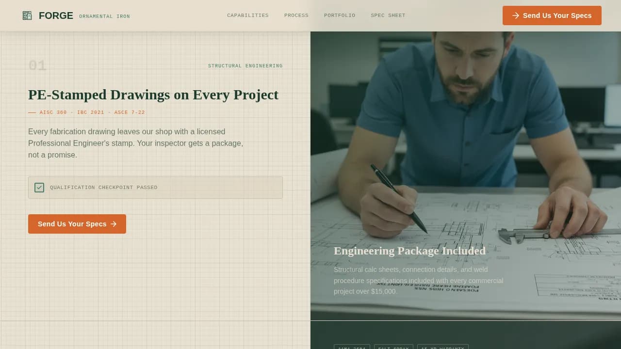 Metal & Steel Fabrication Professional Website Template