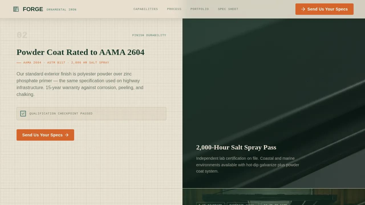 Metal & Steel Fabrication Professional Website Template