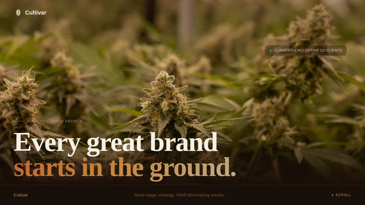 Harvest — Compliance Cannabis Operations Landing Page Template