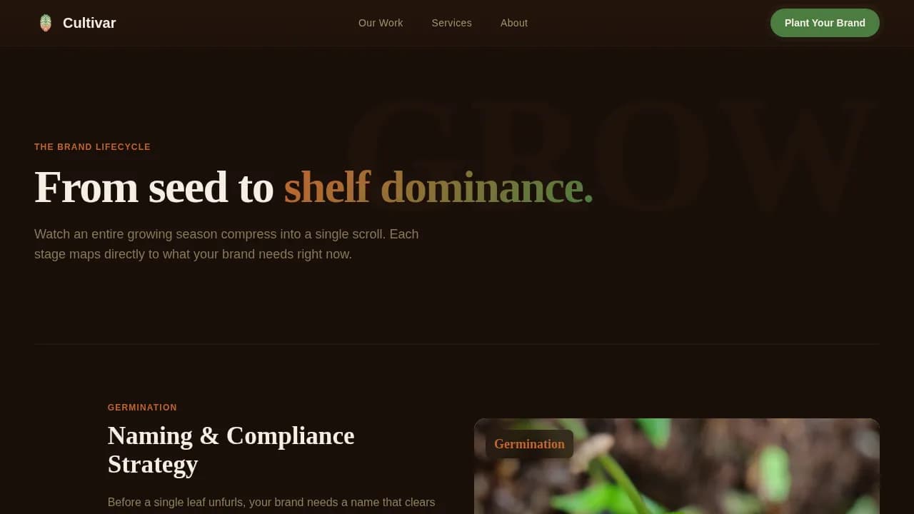Harvest — Compliance Cannabis Operations Landing Page Template