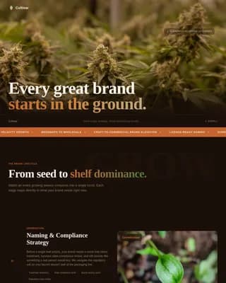 Harvest — Compliance Cannabis Operations Landing Page Template