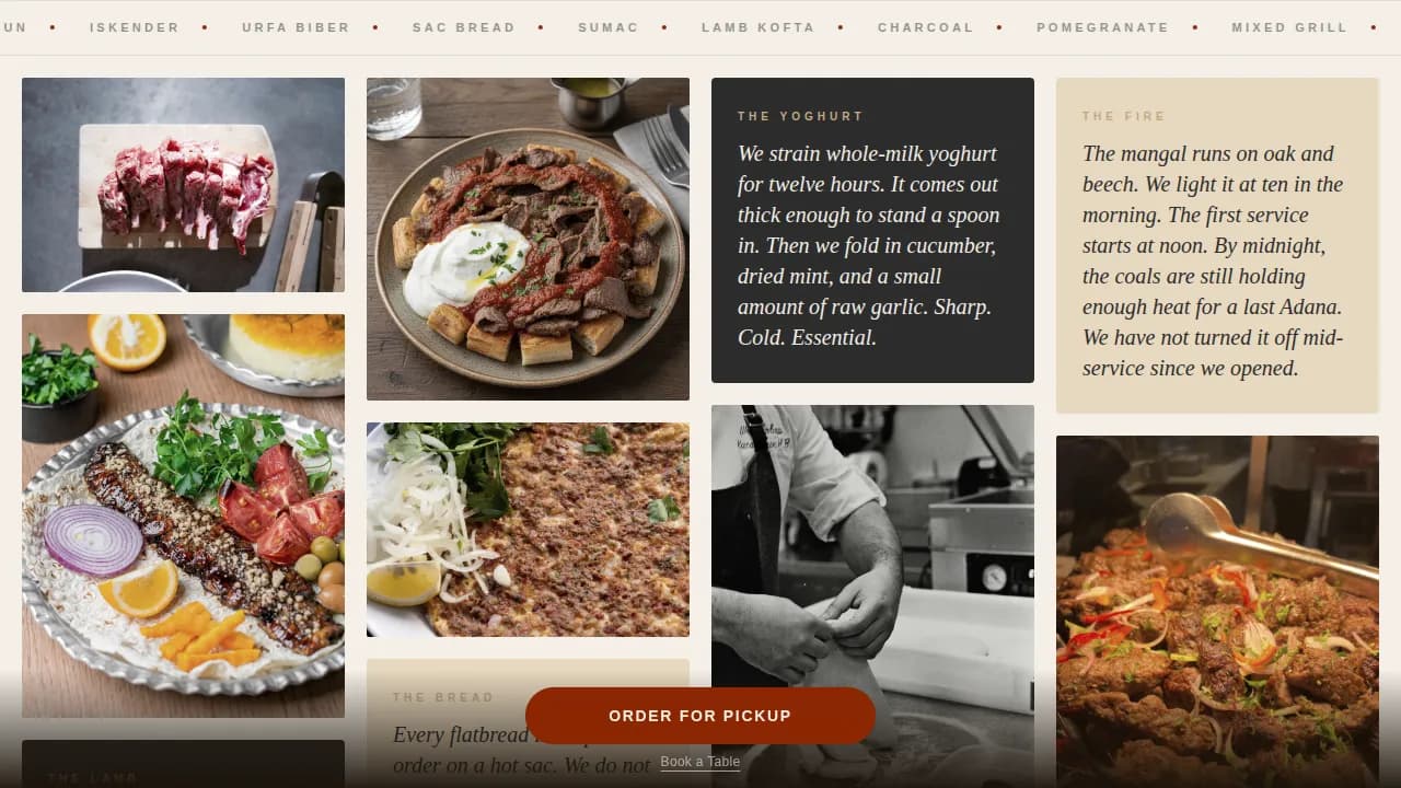 Middle Eastern Cuisine & Dining Booking Website Template
