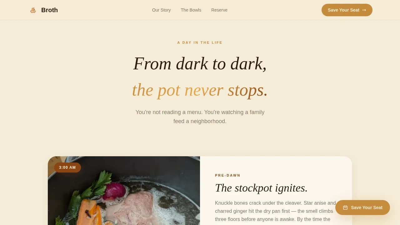 Advanced Regional & Ethnic Restaurant Professional Website Template
