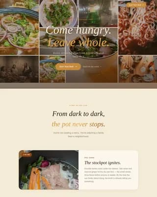 Advanced Regional & Ethnic Restaurant Professional Website Template
