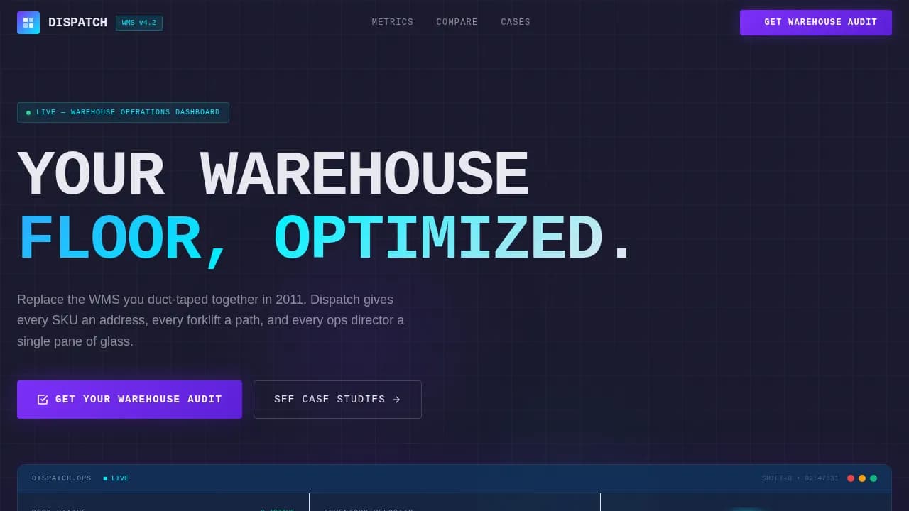 Specialist Logistics Software Comparison Website Template