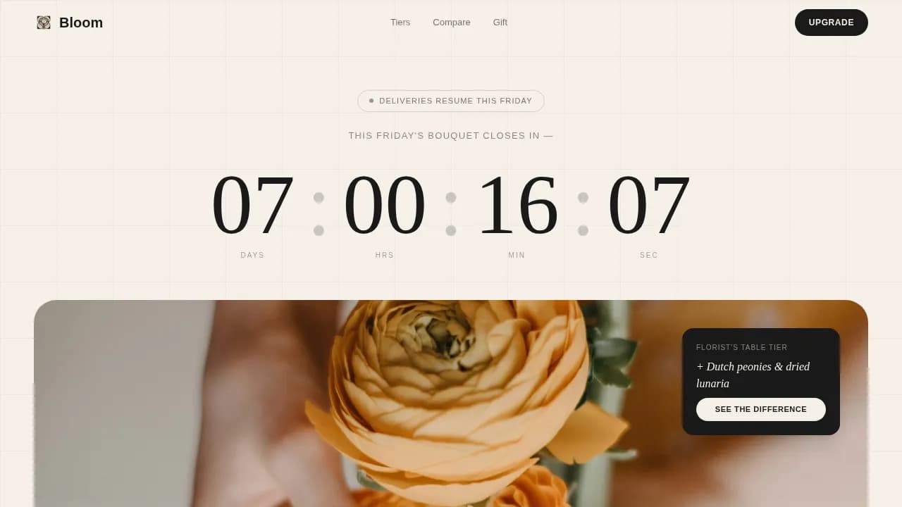 Florist & Plant Shop Booking Website Template