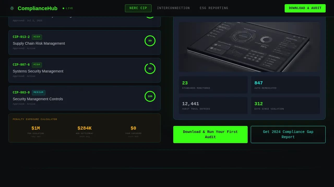 Comply — Automated Energy Audit Landing Page Template