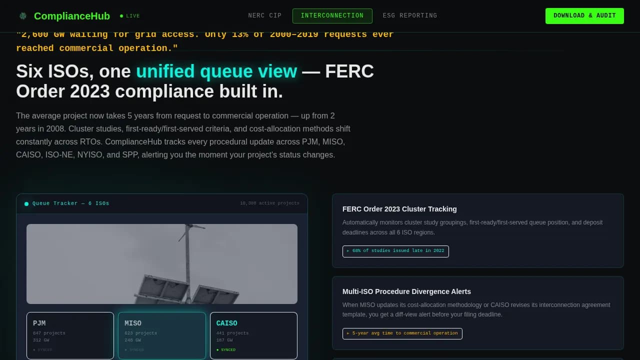 Comply — Automated Energy Audit Landing Page Template