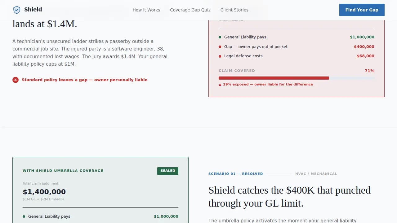Small Business Owner Insurance Professional Website Template